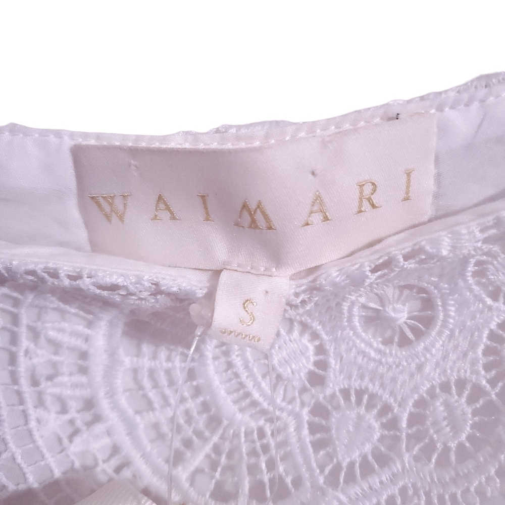 WAIMARI Manglar White Lace Maxi Dress S Resort Wear Bridal Shower Bachelorette - Picture 8 of 16